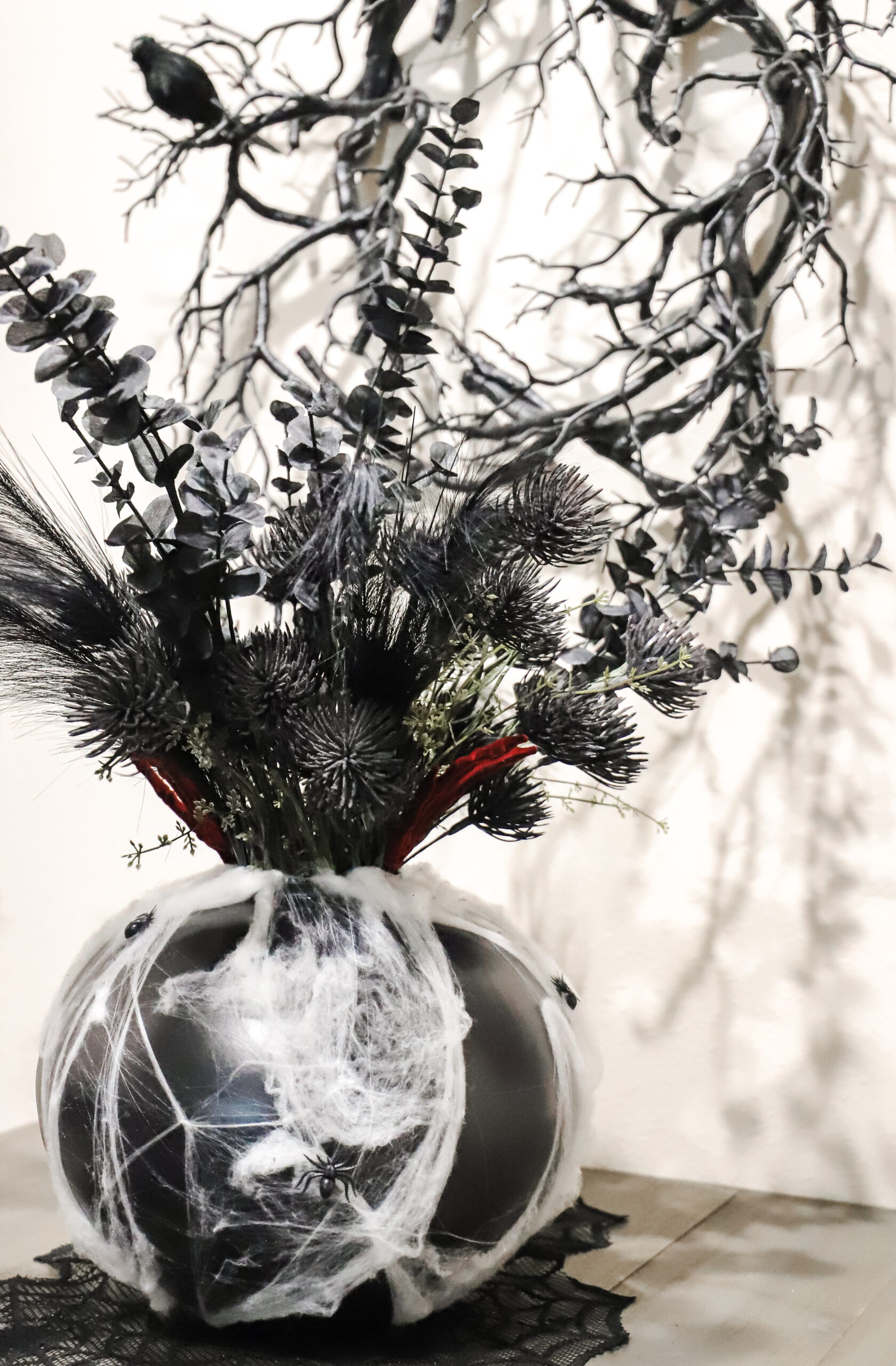 A Sophisticated Halloween Floral Arrangement Idea IsabelxMarie